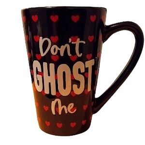 "Don't Ghost Me" Red Hearts Tall Coffee Cup